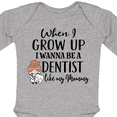 thumbnail image 4 of Inktastic Future Dentist Like Mommy Girls Long Sleeve Baby Bodysuit, 4 of 5