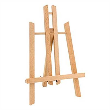 U.S. Art Supply 11" Small Tabletop Wood Display Stand A-Frame Artist Easel, Beechwood