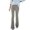 Grey, variant on Women's Wide Leg Pants Women's Solid Color High Waisted Slim Fit Flares Corduroy Elasticated Waist Casual Pants