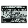 thumbnail image 1 of Ferris Wheel Cutting Board, Monochrome of Carousel and Other Ride with Carnival Time Words, Decorative Tempered Glass Cutting and Serving Board, in 3 Sizes, by Ambesonne, 1 of 2