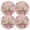 Pink, variant on Ryvnso Retro Flowers Round Plate Mats Dining Table Placemat Set of 4 for Holiday Decoration