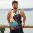 thumbnail image 6 of Cauagu Cartoon Iceberg Bald Eagle Print Men's Sleeveless Muscle Shirts,Tank Tops Quick Dry Workout Tank Top Gym Muscle Tee Fitness Bodybuilding T Shirt for Men-4X-Large, 6 of 7