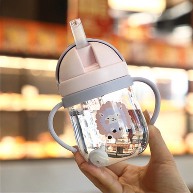 Vaso para Beber para Bebés Jadeshay con Pajita Rosa