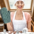 thumbnail image 5 of XKHHLH Oven Mitts of Quilted Terry Cloth Cotton Lining,Extra Long Professional Classic Oven Mitt Heat Resistant Kitchen Oven Gloves, 5 of 7