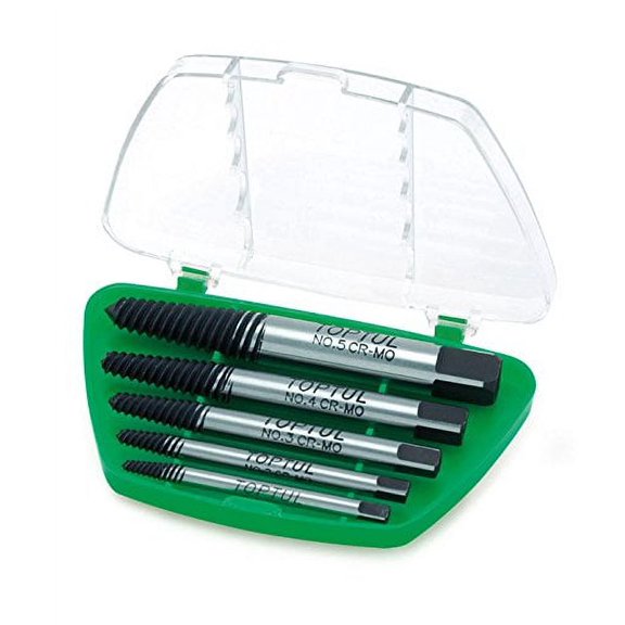Toptul Steel Screw Extractor, Black, Set Of 5