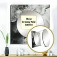 thumbnail image 3 of Designart "Abstract Beige And Azure Fluid Art III" coastal Black Large Square Mirror - Square Bedroom Mirror Printed Wall Decor - Coastal Square Printed Wall Mirror Art, 3 of 5