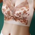 thumbnail image 2 of Ahuyic Womens Bra,Summer Plus Size Bra,Womens Large Sized Lace Gathered Without Steel Ring Fixed Cup Collection Auxiliary Breast Sagging Bra,Pink,L, 2 of 4