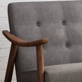thumbnail image 6 of Noble House Simon Contemporary Fabric Upholstered Settee, 6 of 7