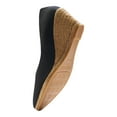 thumbnail image 2 of Roses Canvas V Cut Espadrille Wedges - Black / 7, 2 of 6