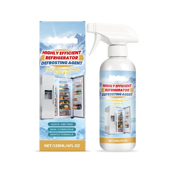 Refrigerator & Freezer Defrosting Agent Cleaner Spray, Non-Corrosive Gentle Formula, Fast-Acting Ice Melt Remover for All Type Fridges, 4 fl oz