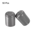 thumbnail image 2 of Uxcell Screw Thread Protectors End Caps Vinyl 50 Pcs 14mm Dark Grey, 2 of 4