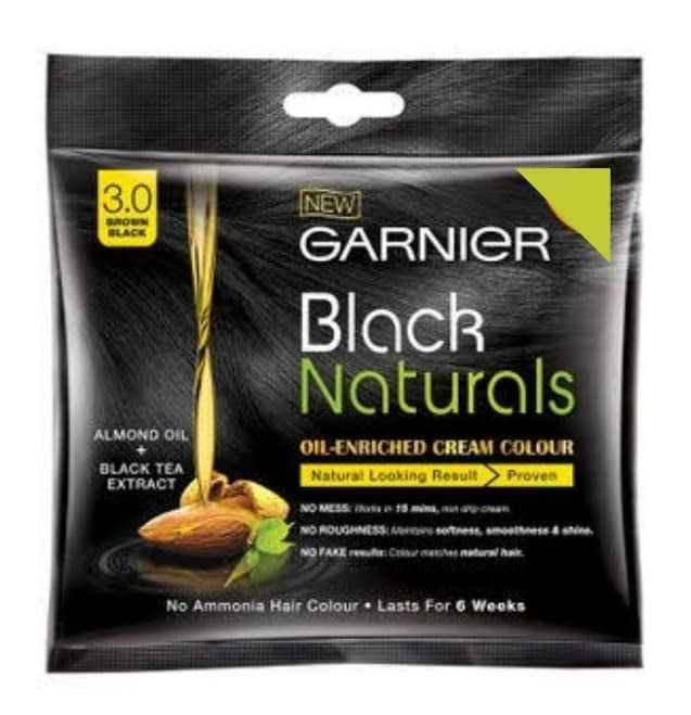 Garnier Black Naturals hair Color, Shade-3 Brown Black (20ml + 20g) PACK OF  3 