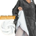 thumbnail image 2 of Oversized Hoodie Sweatshirt, Wearable Sherpa Blanket Pullover, Soft Warm Comfortable Portable Travel Sweater Pillow for Adults Men Women, Gift for Her, 2 of 7