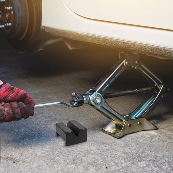 BESTYASH Rubber Jack Pad Support Block for Floor Jack Stands with Anti Slip Stable Base Black