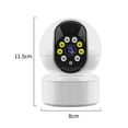 thumbnail image 2 of Cámara WiFi PTZ inteligente 1080P, cámara de seguridad inalámbrica para interiores, visión nocturna, detección de movimiento, audio bidireccional, pulsador de alarma, tarjeta SD para monitor de, 2 of 7