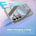 thumbnail image 2 of Dteck for Samsung Galaxy S25+ Case, for Galaxy S25 Plus Magnetic Case Compatible with MagSafe Wireless Charging, Rugged Shockproof Protective Cover for Women Men 2025,Gray, 2 of 7