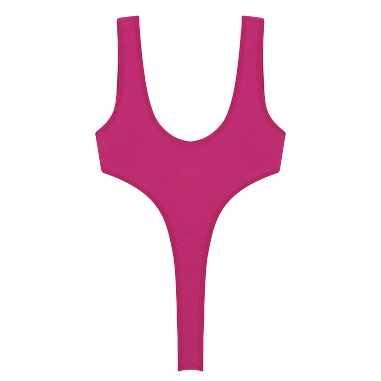 CHICTRY Womens Swimsuit High Cut Thong Bodysuit Underwear One-piece  Swimwear Bathing Suit