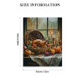thumbnail image 3 of GooTPa Autumn Harvest with Turkeys and Pumpkins Canvas Wall Art, Canvas Prints Wall Art for Living Room Bathroom Bedroom Office, Art Print Painting for Home Decorations - 16x20in, 3 of 5