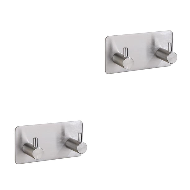 Advancent Gancho de almacenamiento de toallas, colgador de albornoz de ducha autoadhesivo de Metal, soporte para estante de cocina, accesorios No.02 2piezas