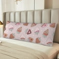 thumbnail image 2 of Disketp Strawberry Cake Print Body Pillow Cover - Super Soft 20x54 Body Pillow Case,Long Side Hidden Zipper, 2 of 7