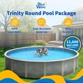 thumbnail image 2 of Blue Wave Trinity 24-ft Round 52-in Deep Steel Wall Above Ground Pool Package with 7-in Top Rail, 2 of 7
