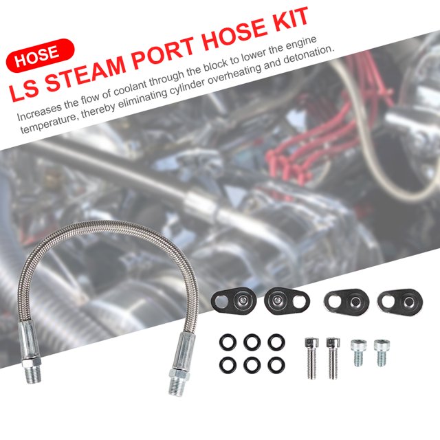 Kit De Manguera De Puerto De Vapor Ls Kit de manguera de puerto de vapor LS TOPEMR06 Tubo cruzado de refrigerante LS para motores GM LR4 LQ4 Sywqhk Accesorios para autos y motos