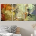 thumbnail image 3 of wall26 Canvas Print Wall Art Set Green, Gray &amp; Yellow Paint Smudge Display Abstract Shapes Illustrations Modern Art Bohemian Colorful Multicolor for Living Room, Bedroom, Office - 16"x24&quo, 3 of 5