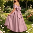 thumbnail image 4 of ATOGUTA Teen Girl Birthday Dresses Strapless Satin Homecoming School Dance Wedding Birthday Party Graduation Pageant Bridesmaid Hot Pink, Size 5T-14, 4 of 7