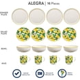 thumbnail image 4 of Corona Dinnerware Set 16-pieces Earthenware | Alegra | Set de Vajilla 4 puestos | 16 piezas | Ceramica | Yellow Lemon Decor, 4 of 6