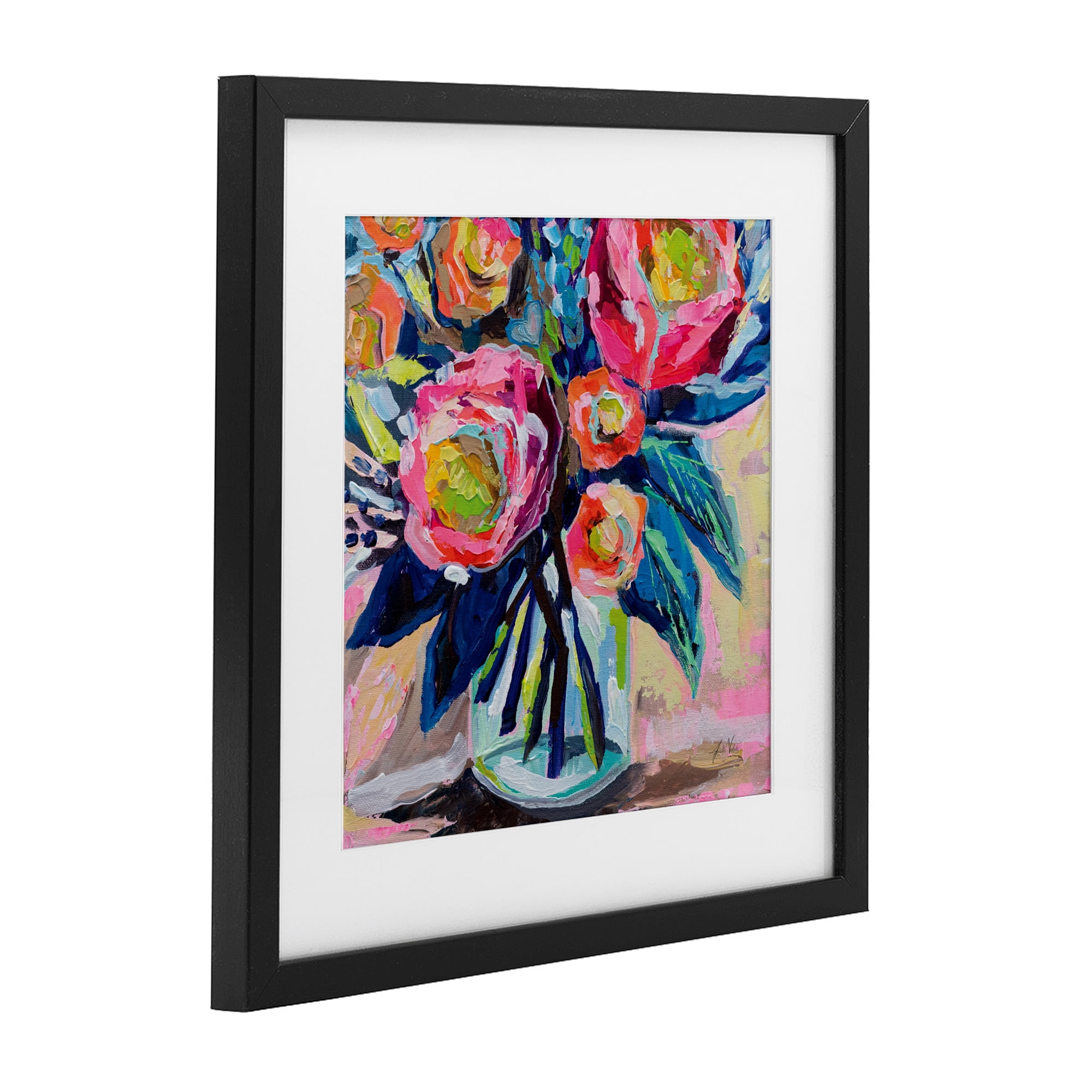 Stupell Industries Because You Love Me Black Framed Print Under Glass, design by Jeanette Vertentes