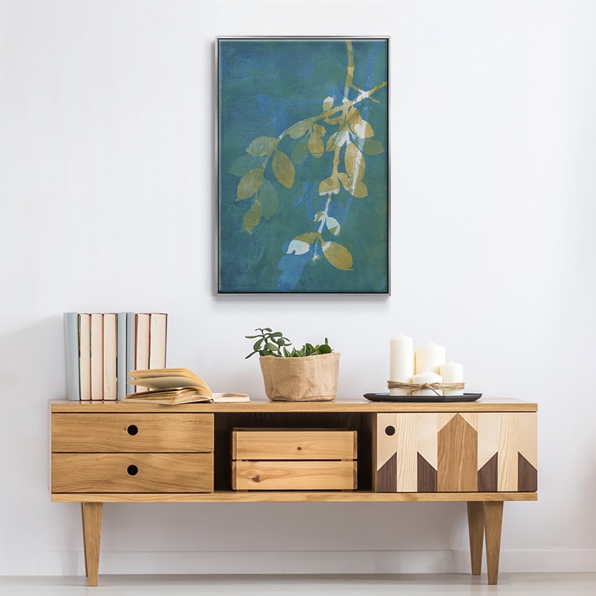 Branching Out XX Framed Premium Gallery Wrapped Canvas - Ready to Hang - 27 x 41 - Silver Floating Frame