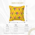 thumbnail image 4 of Bingfone Decorative Pillow Covers 18"X18" Mardi Gras Crayfish And Fleur De Lis Couch Pillow Cases Modern Farmhouse Covers For Couch Sofa Bed, 4 of 9
