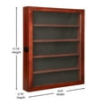 thumbnail image 6 of Emma + Oliver Medals Display Case, 14.4x17.7, Removable Shelves, Pin Back, Solid Pine Wood, Mahogany Finish, 6 of 15