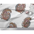 thumbnail image 2 of Soimoi Modal Satin Fabric Peacock Block Decor Fabric Printed Yard 42 Inch Wide, 2 of 3