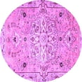 thumbnail image 1 of Ahgly Company Indoor Round Persian Purple Traditional Area Rugs, 5' Round, 1 of 4