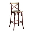 thumbnail image 1 of ACME Zaire Bar Chair  in Antique Red & Antique Oak, 1 of 2