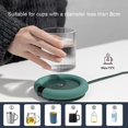 thumbnail image 2 of ZHAOCHENG Nuevo calentador de tazas de café para uso doméstico, oficina, calentador de tazas eléctrico, posavasos calentados, plato para té de cacao, agua, leche (redondo rosa), 2 of 4