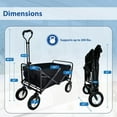 thumbnail image 2 of Chariot Robuste Pivotant Pliable Utilitaire d'Extérieur pour Jardin et Plage Noir, 2 of 5
