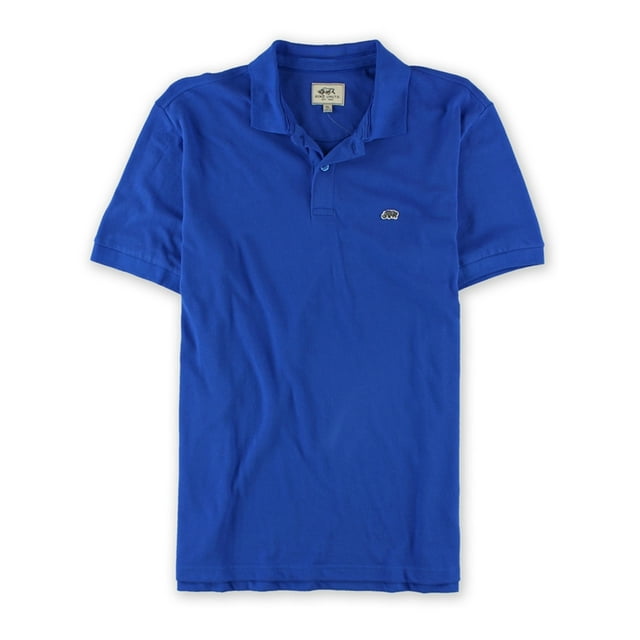 Ecko Unltd. Mens Wallburner Solid Color Rugby Polo Shirt, Blue, X-Small