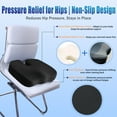 thumbnail image 4 of Comopio Memory Foam Seat Cushion for Sciatica, Coccyx & Tailbone Pain Relief, Orthopedic Chair Pillow for Office, Car, Wheelchair & Airplane, Non-Slip Extra Large Premium Support for Desk Chair, 4 of 9