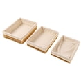 thumbnail image 4 of Cestas De Almacenamiento De 3 Uds, Forro De Tela Tejido De Paja, Contenedores Decorativos Rectangulares, Organizador De Cesta Para Ropa Y Juguetes, 4 of 14