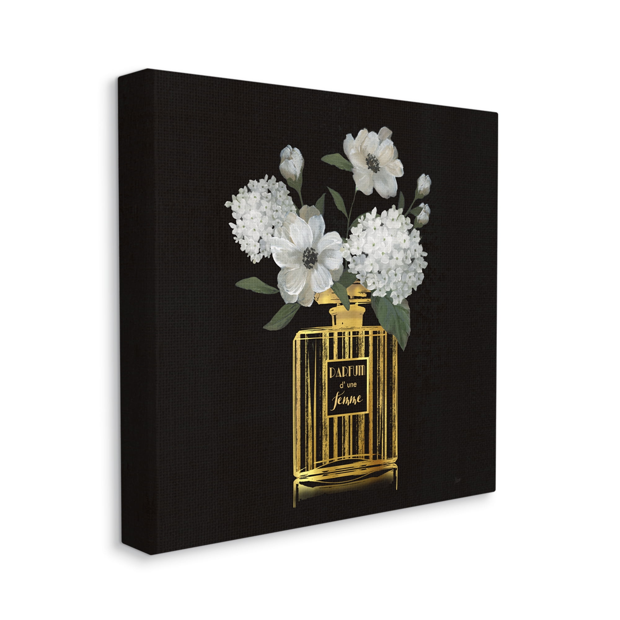 Stupell Industries Chic Perfume Blossoms Botanical & Floral Painting Gallery Wrapped Canvas Art Print Wall Art, 24 x 24