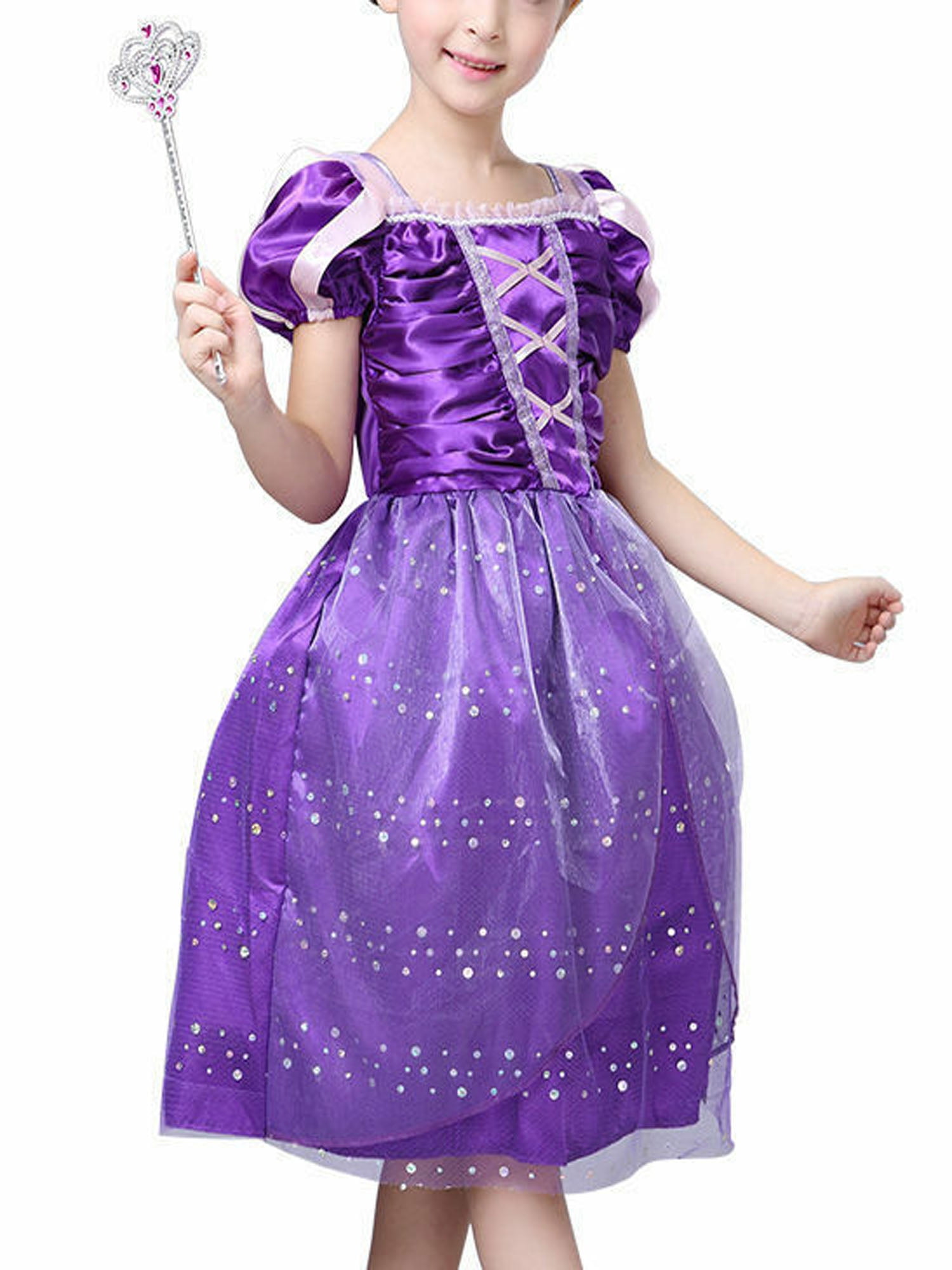 purple colour ladies dress