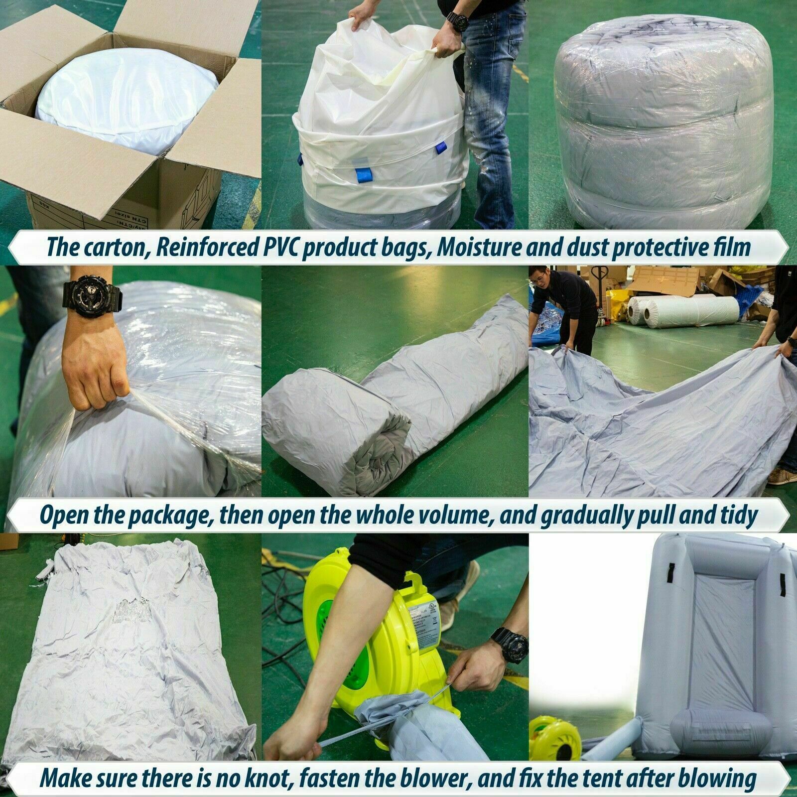 WGIA  23x13x8Ft Inflatable Spray Booth Paint Tent Mobile Portable Car Workstation USA