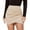 Beige, variant on Hpapadks Womens Skirt Suede Solid Fall Winter Pleated Irregular Zipper Short Half Skirt Beige L