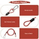 thumbnail image 4 of Cable de Seguridad con Ganchos y Bucles [2Pcs] - 6.56ft / 78.7 Pulgadas Cable de Seguridad para Candado de Equipaje de Acero Inoxidable para Bicicletas y Equipaje - [Rojo], 4 of 6