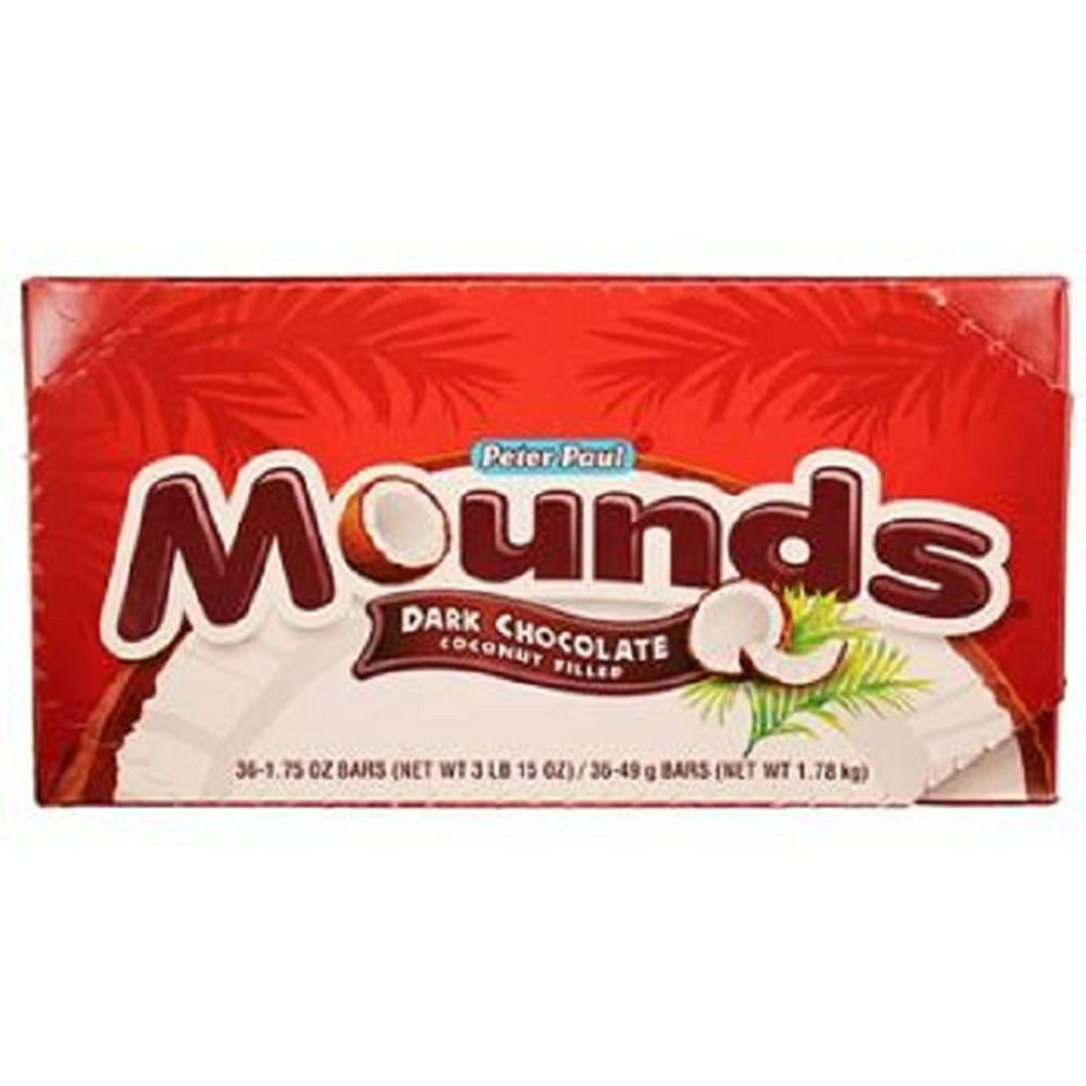 Mounds Candy Bar, Dark Chocolate Coconut Filled, 1.75Ounce Bars (Pack
