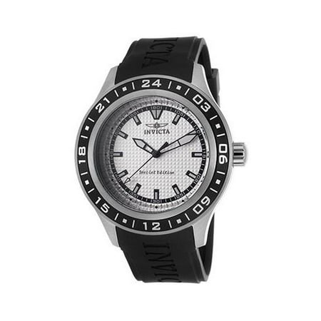 Invicta Men's Specialty Special Edition Black Polyurethane White Dial Watch