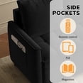 thumbnail image 4 of Rophefx 3-in-1 Pull Out Sofa Bed, Futon Sofa, Convertible Chenille Sleeper Chair Bed for Living Room,Black, 4 of 9