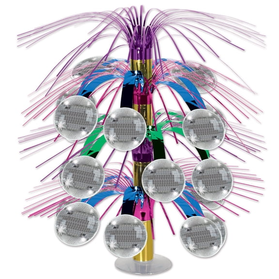 Beistle Disco Ball Cascade Centerpiece, 18", Multicolored